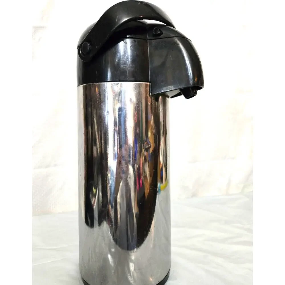 Air Pot Beverage Server Insulated Stainless Pump 75 OZ Hot Cold